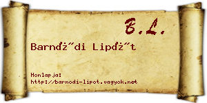 Barnódi Lipót névjegykártya